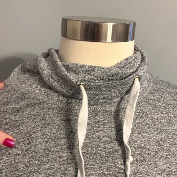 Old Navy Gray Marled Knit Cowl Neck Pullover - 4X - Picture 4 of 6